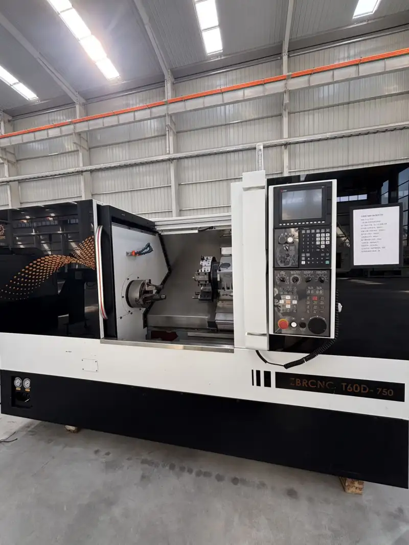 Used Zhengborui T60D-750 CNC Lathe with Mitsubishi E80 photo 1