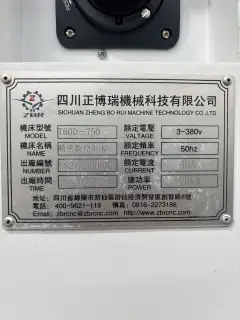 Used Zhengborui T60D-750 CNC Lathe with Mitsubishi E80 photo 7