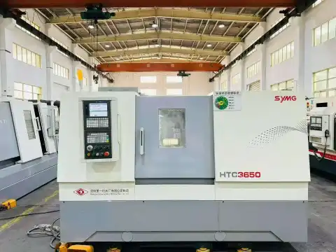 Bubut CNC Slant Bed Shenyang HTC 3650 Bekas dengan GSK 988TA