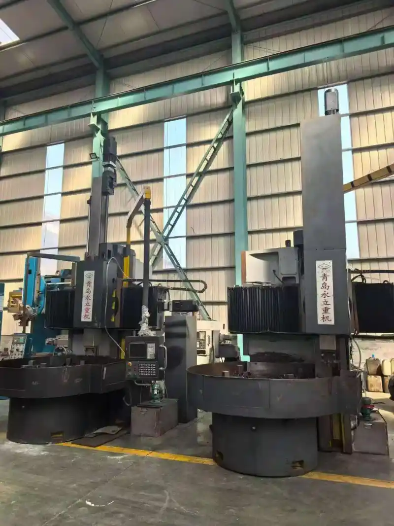 Two Identical Qingdao Yongli 5116 CNC Vertical Lathes with KND 2000 Control photo 1