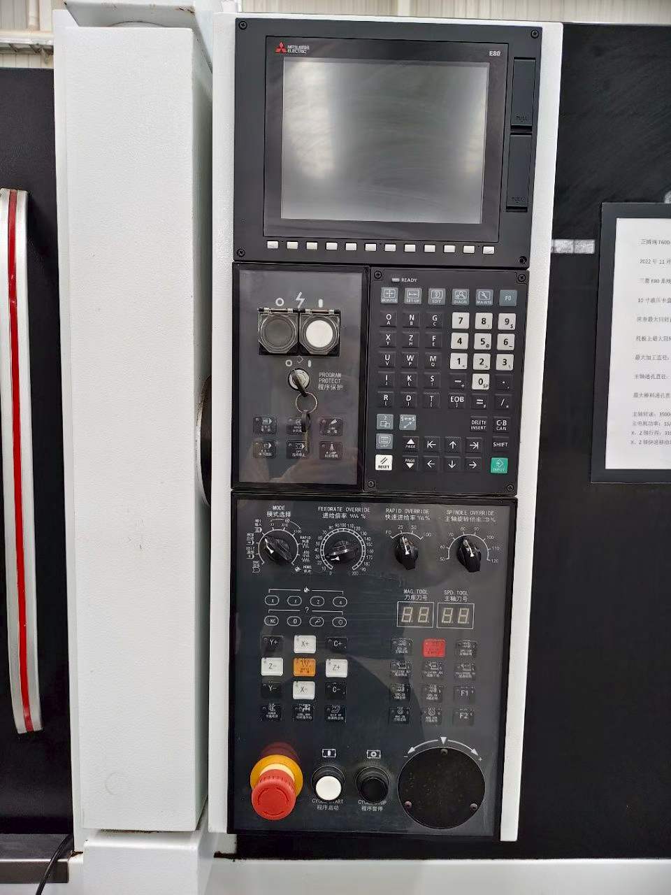 2022 Zhengborui T 60 D-750 CNC Lathe with Mitsubishi E 80 photo 4