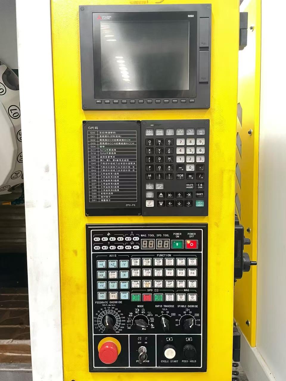 Near-new Chaohe T 640 Vertical Machining Center with Mitsubishi M 80 for Sale photo 2