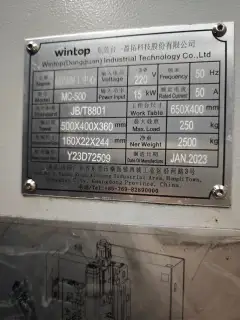 Used 2023 Taiyi Yingtuo MC-500 W Drilling and Tapping Center with Mitsubishi M 80 A photo 9