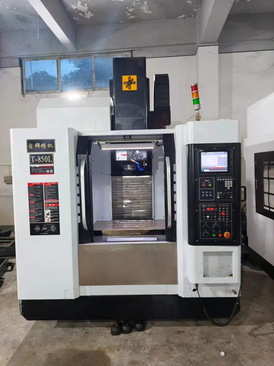 Two Taiwan Takumi Vertical Machining Centers (850 L and T-V 850) with Mitsubishi Control photo 2