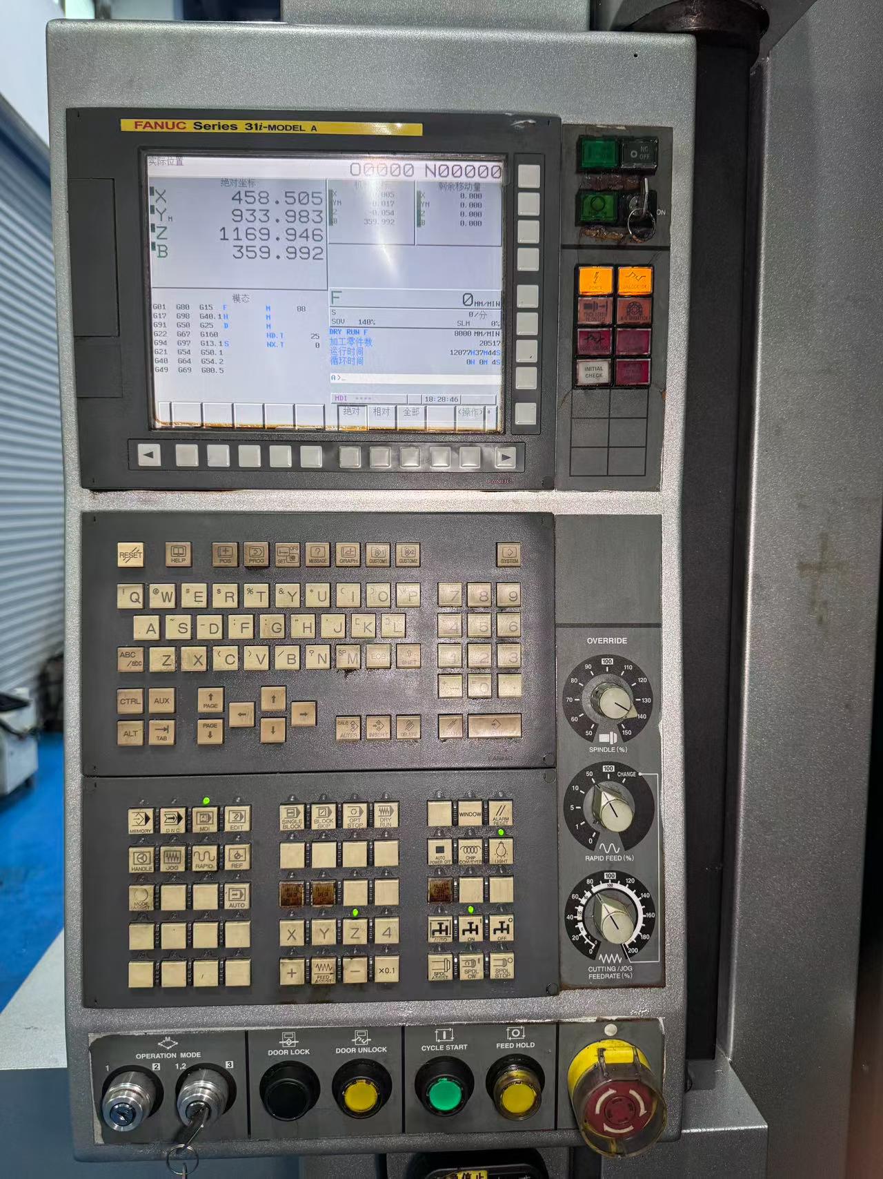 Used Toyoda FA 800 S Horizontal Machining Center with Fanuc 31 i photo 3