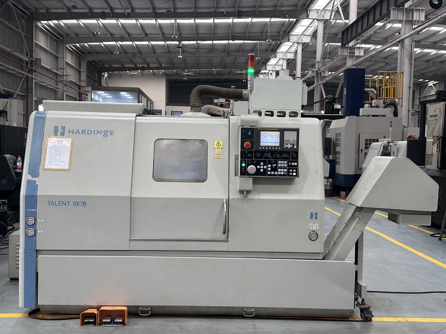 Used Hardinge TALENT-10/78 CNC Slant-Bed Lathe with FANUC 0i-TD