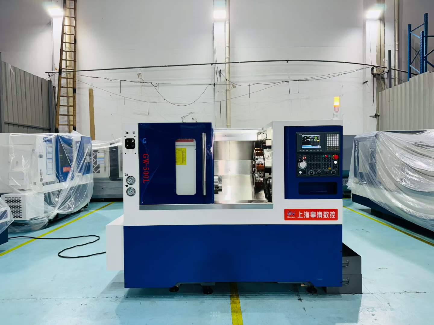 Brand New Shanghai Gaowei GW-500 L Slant-Bed CNC Lathe with Syntec 7 TA photo 2