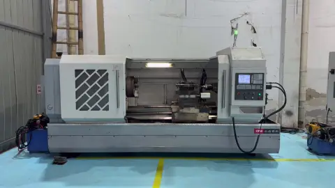เครื่องกลึง CNC งานหนัก Yunnan Precision CNC-6180 x 1500 มือสอง พร้อมหัวจับไฮดรอลิก 15 นิ้ว
