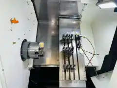 Used Dongbu Dasen C 320 K Gang-Type CNC Lathe with Gantry Robot – 2 Units, 95% New photo 4