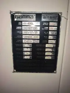 Used Gamma HV-800 L High-Speed Machining Center with Siemens 828 D photo 9