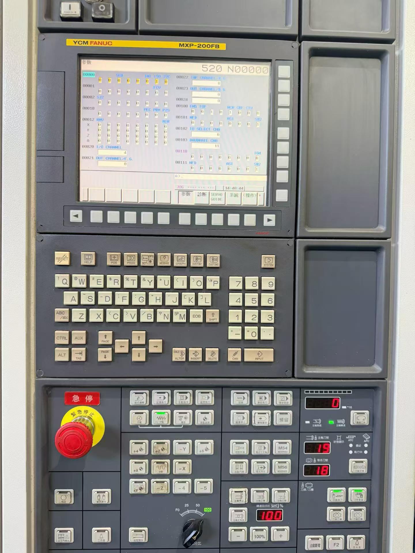 Used YCM FV 56 A Machining Center with FANUC photo 2