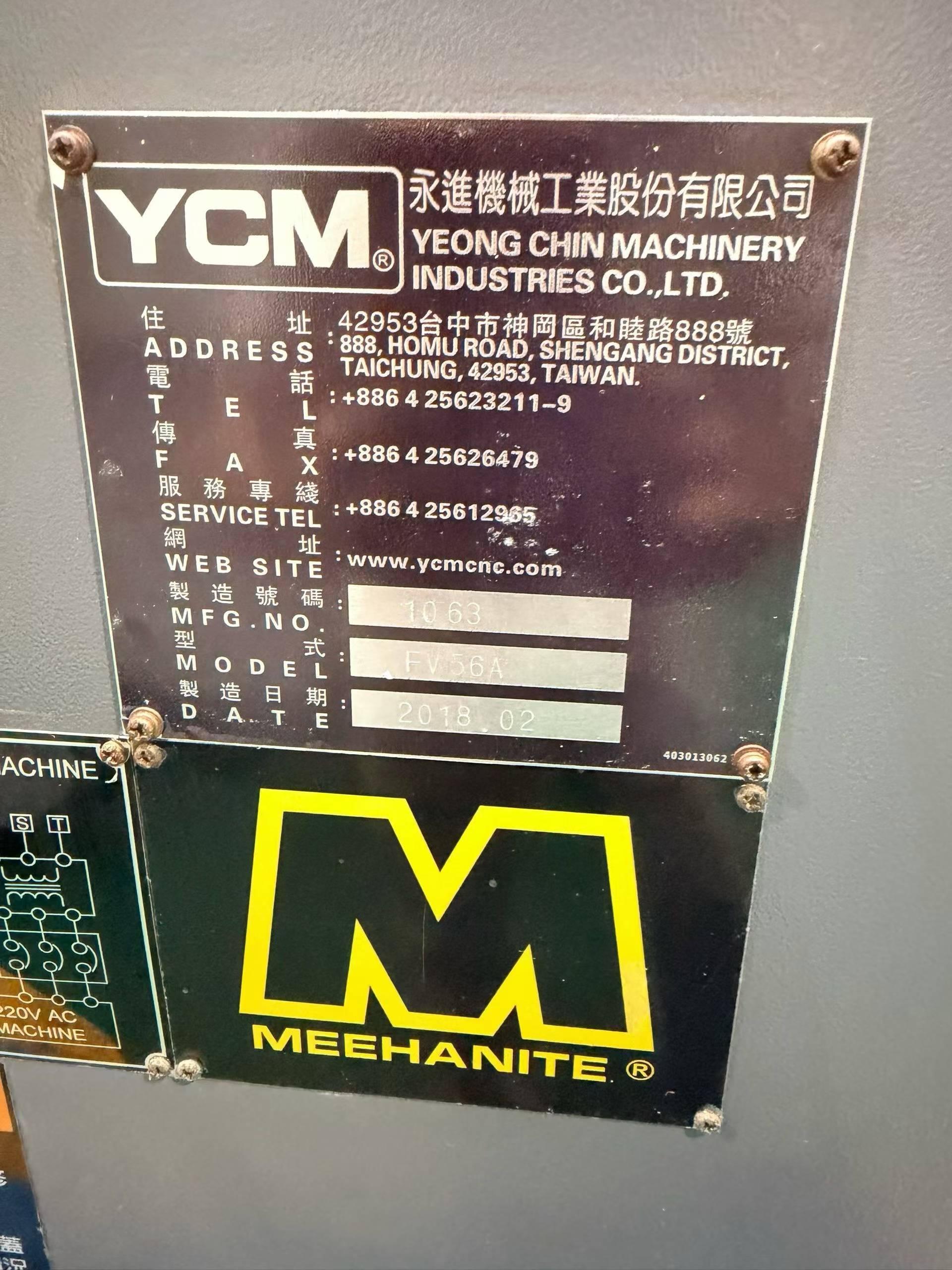Used YCM FV 56 A Machining Center with FANUC photo 7