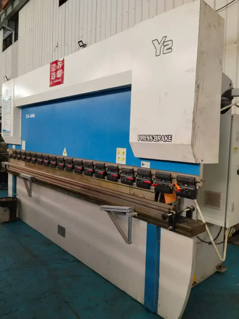 Used Bystronic 125 T/4 m CNC Press Brake and 4 x 4000 mm Swing Beam Shear, 2022 photo 1