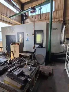 Used Hyundai Precision 630 Dual-Station Horizontal Machining Center with FANUC photo 3