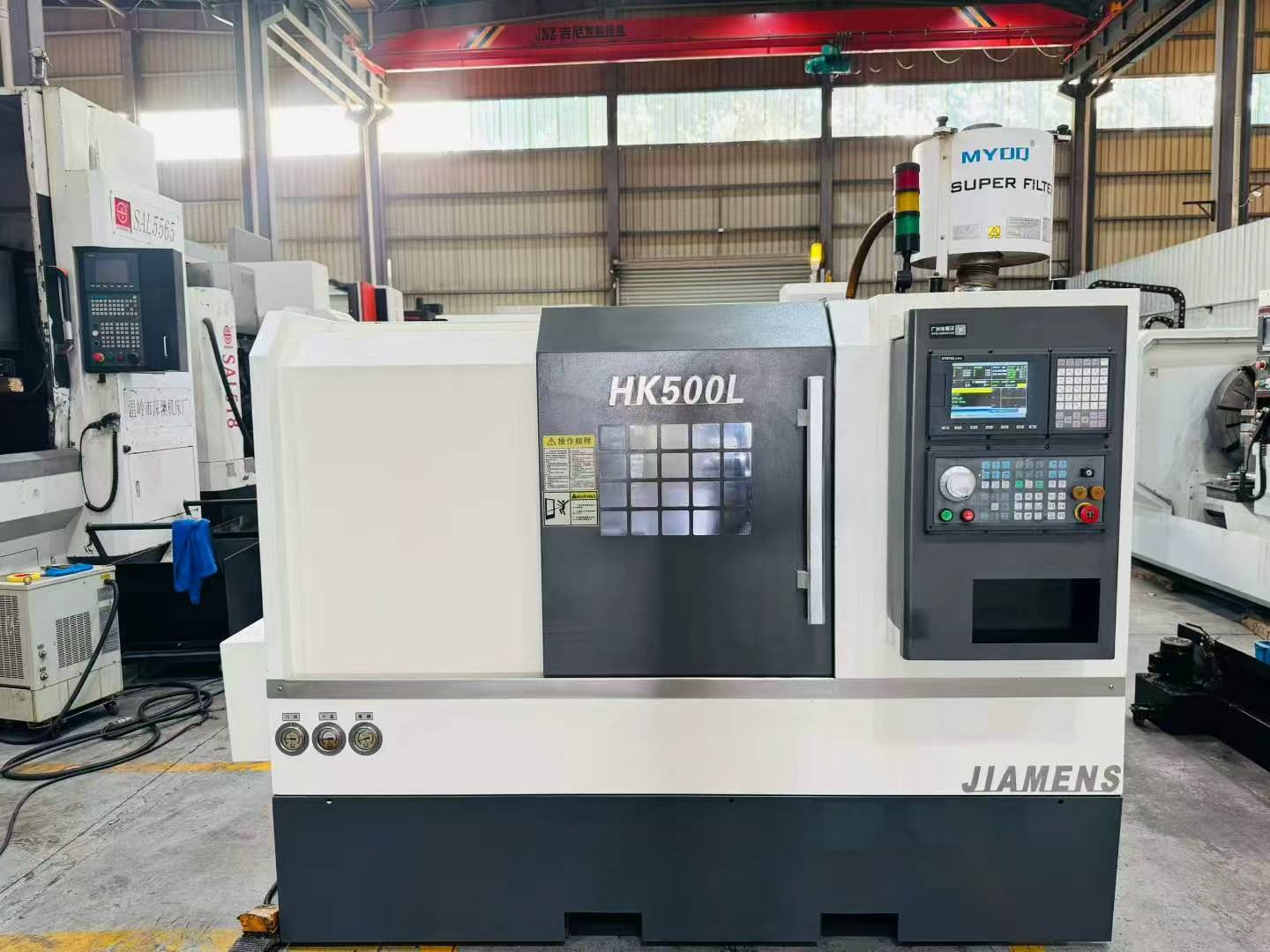 Used Jiamengzi HK 500 L Slant-Bed Turret CNC Lathe with SYNTEC 21 TA photo 2