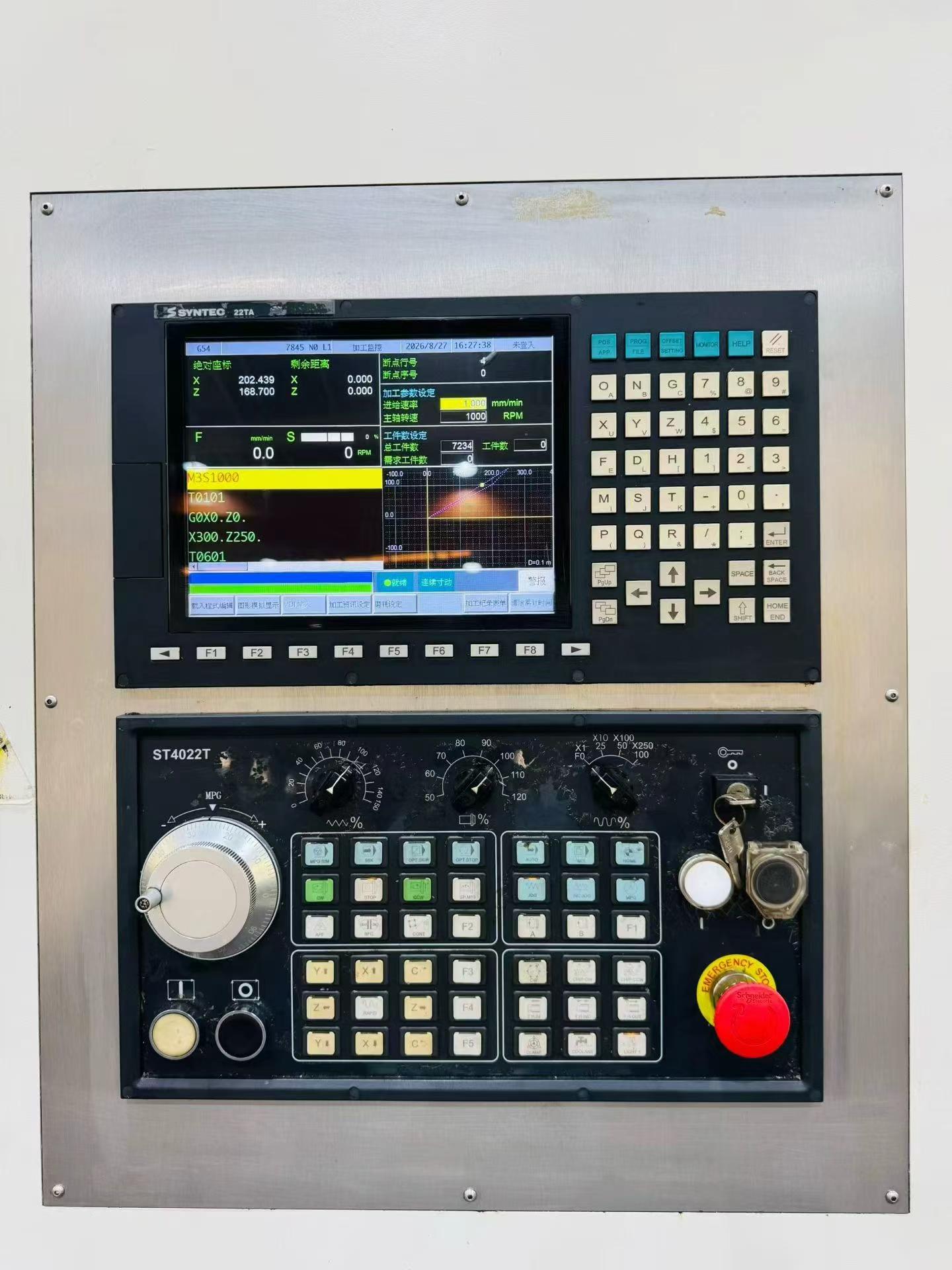 Used Jiangsu Keya KC-50 CNC Lathe with SYNTEC 22 TA photo 5