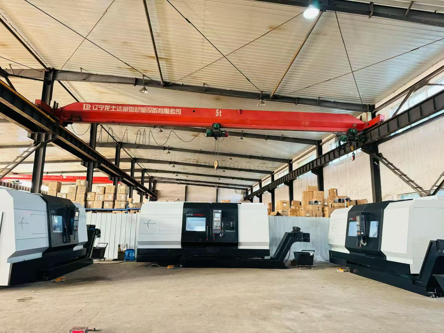 Used Shenyang HTC 40150 N Large Slant-Bed CNC Lathe with FANUC TD