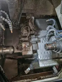 Used CNC Lathe with Dual Opposed Spindles and SYNTEC 22 Control photo 2