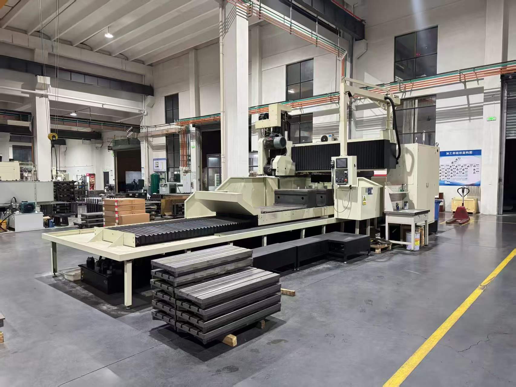 Used Taiwan Falcon CNC Gantry Grinders, Twin-Head & Single-Head, SYNTEC Control