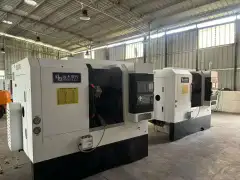 Two Nearly New Yuanjie 46 Turret-Type CNC Lathes with SYNTEC photo 2