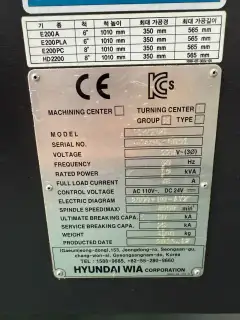 Used Hyundai WIA HD 2200 CNC Lathe with FANUC photo 8