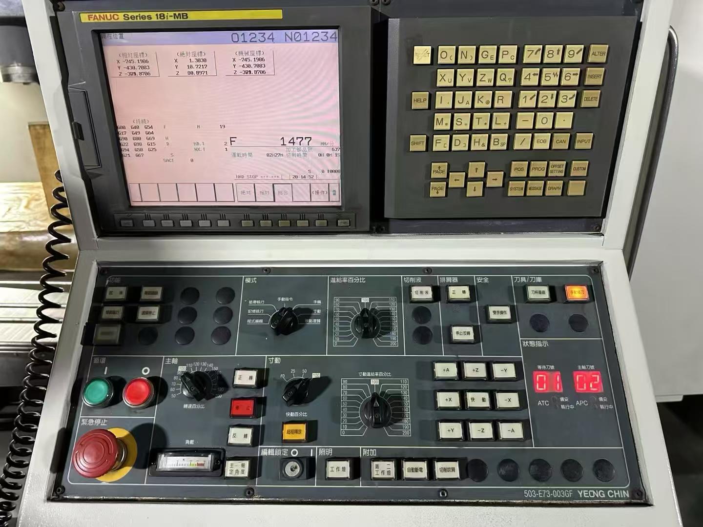 Used YCM TV 158 B Vertical Machining Center with FANUC MXP-200 i photo 3