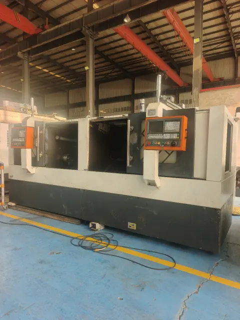 Used Shenyang Dajin CK 20 Dual-Spindle CNC Gang-Type Lathe with GSK 980 TDC