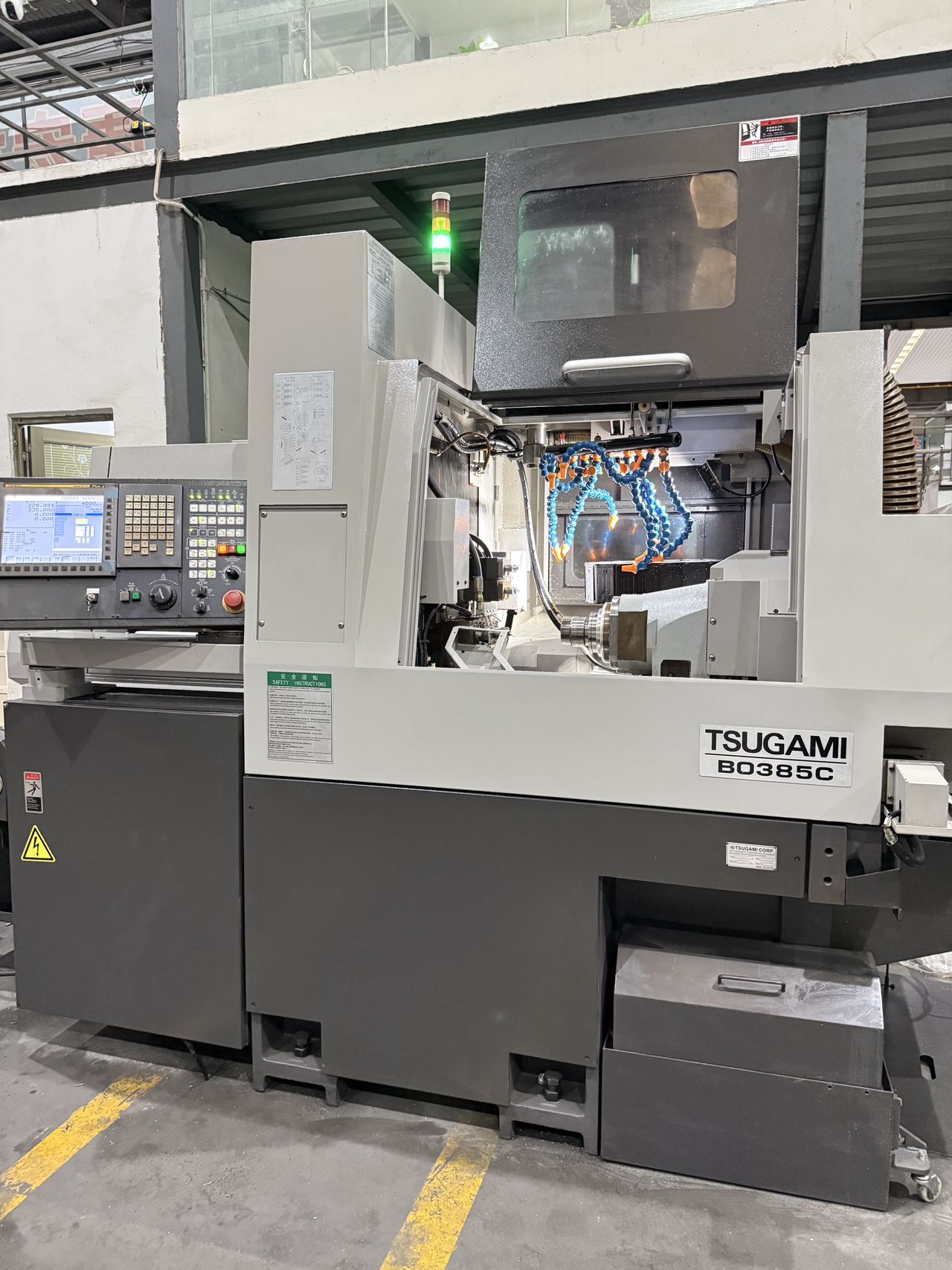 Used Tsugami BO 385 C Swiss-Type CNC Lathe with FANUC 0i-TF Plus