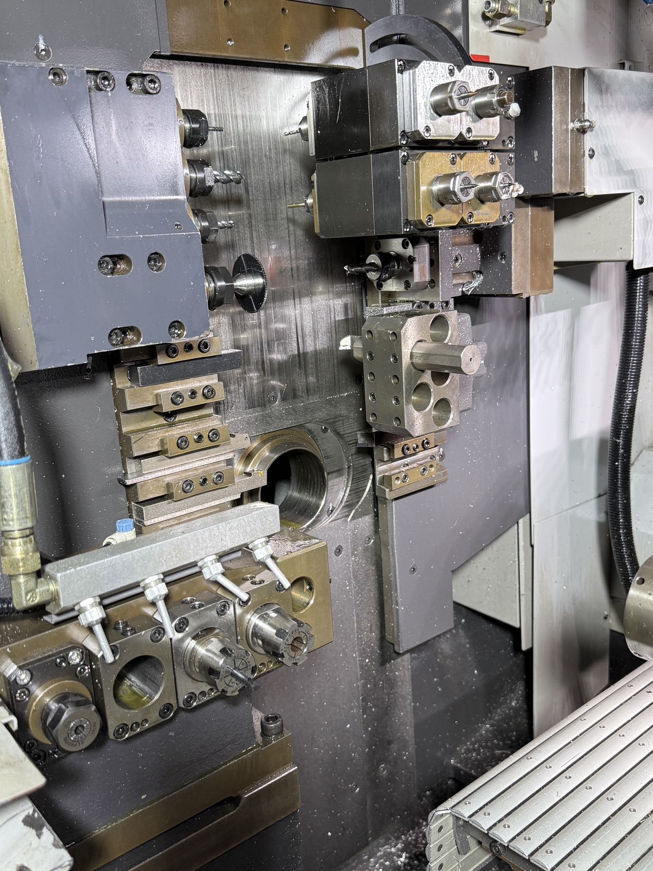 Used Tsugami BO 385 C Swiss-Type CNC Lathe with FANUC 0i-TF Plus photo 2