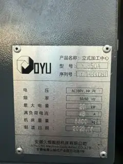 Used JOYU 850 Vertical Machining Center photo 7