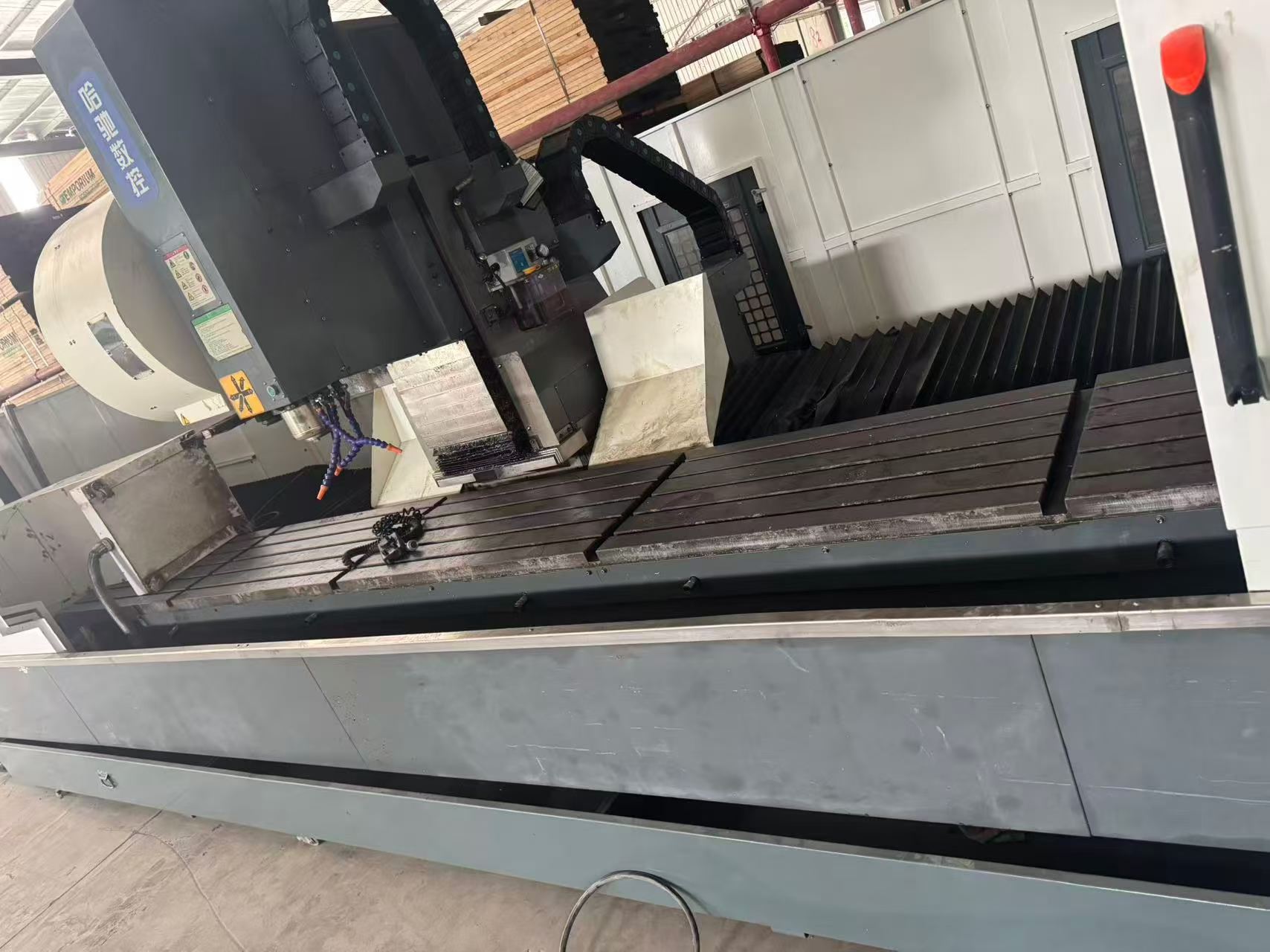 Used Profile Machining Center with 6500 mm X Travel and Mitsubishi M 80