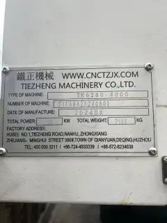 Used Tiezheng TK 6180 x 4 m CNC Lathe with GSK 980 TB 3i photo 4