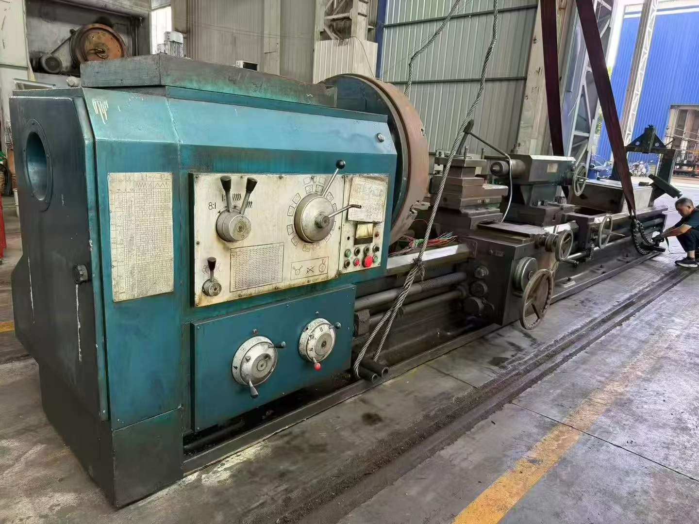 Used Shenyang 61100 5 m Lathe with Steady Rest