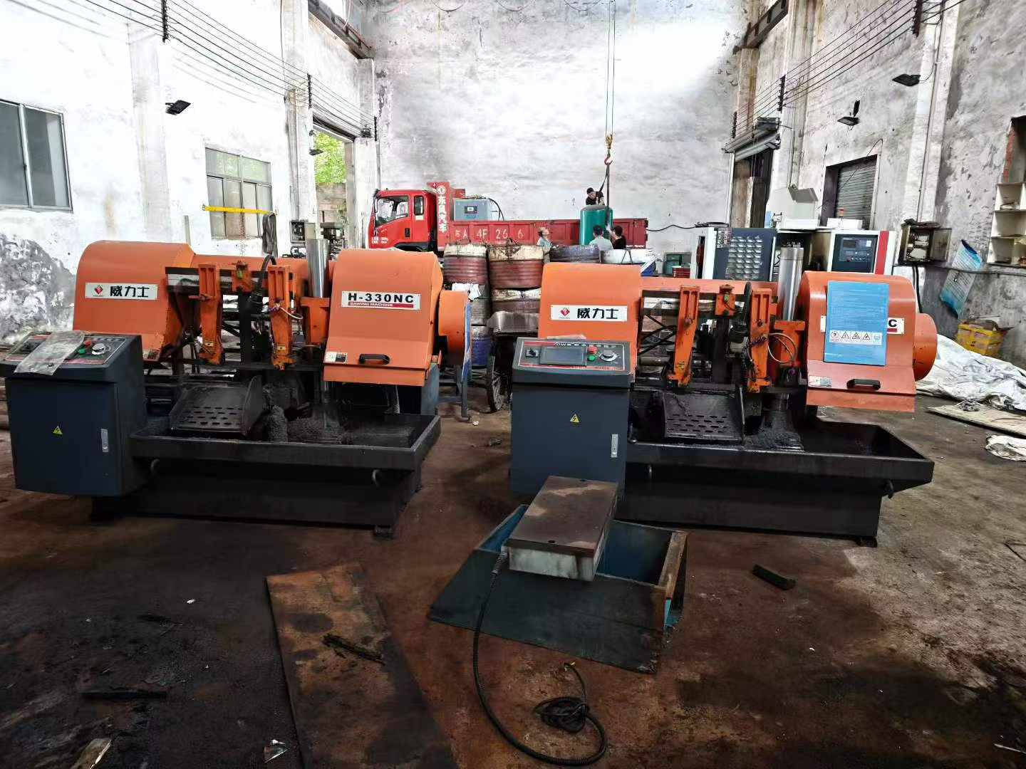 Used Weilishi H-330 NC CNC Metal Band Saw (Two Identical Units) photo 2