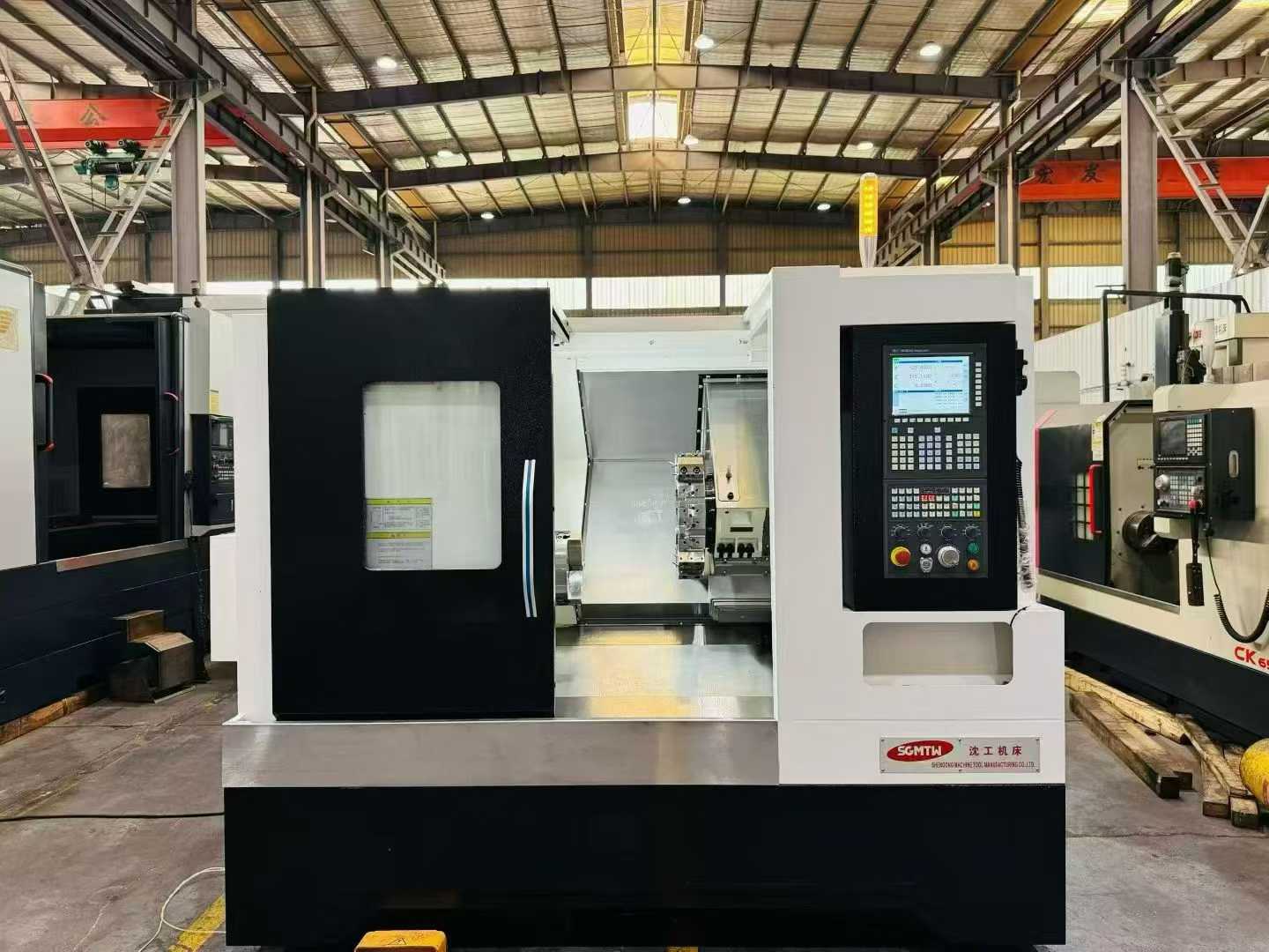 Used Shengong TK 500 B Slant-Bed Turret-Type CNC Lathe with GSK 988 photo 2