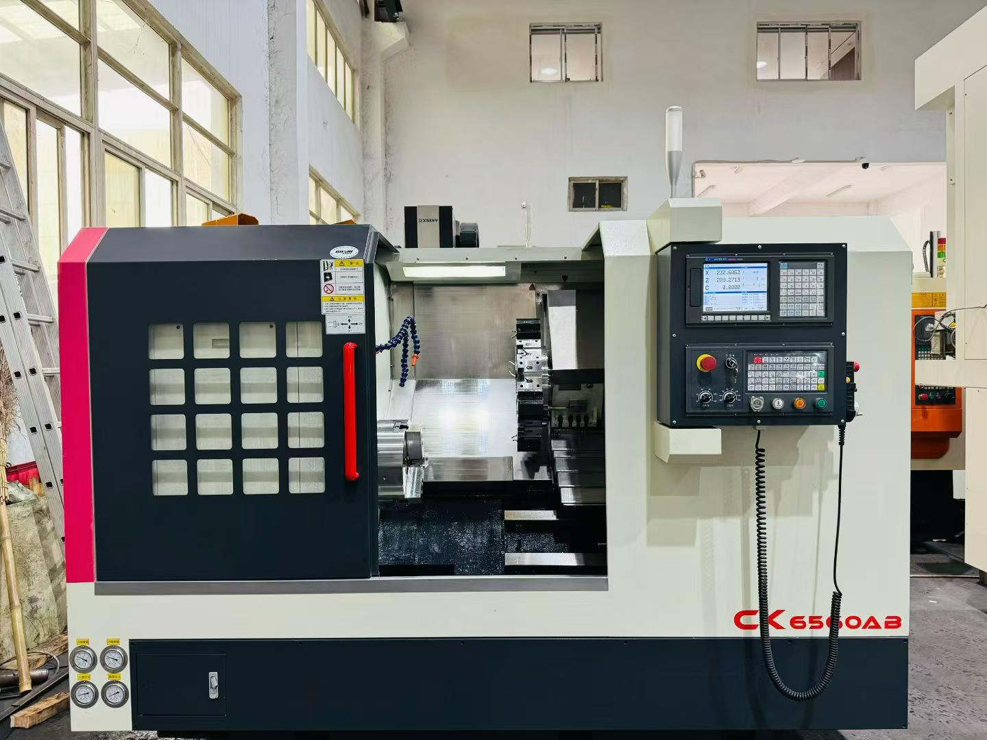 Used Baoji CK 6560 AB Slant-Bed Turret-Type CNC Lathe with GSK 988 Control photo 2
