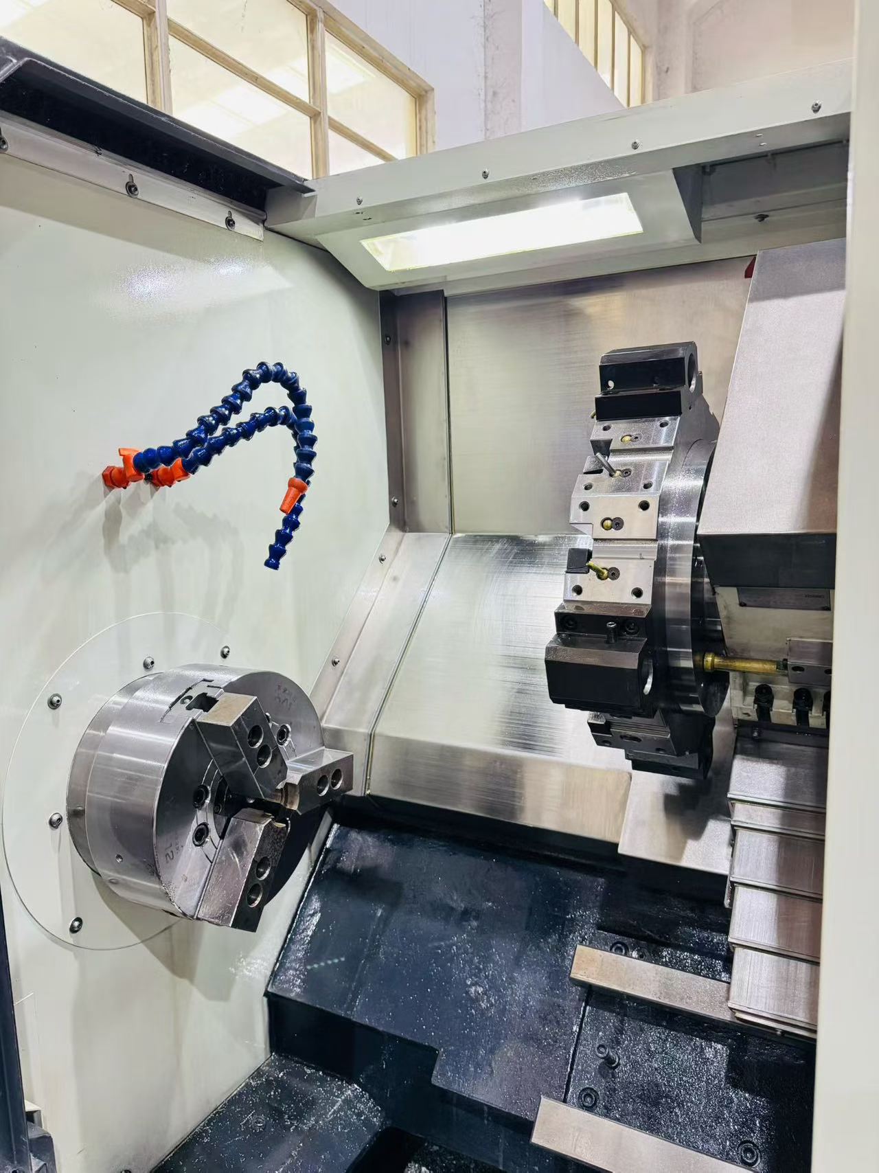 Used Baoji CK 6560 AB Slant-Bed Turret-Type CNC Lathe with GSK 988 Control photo 6