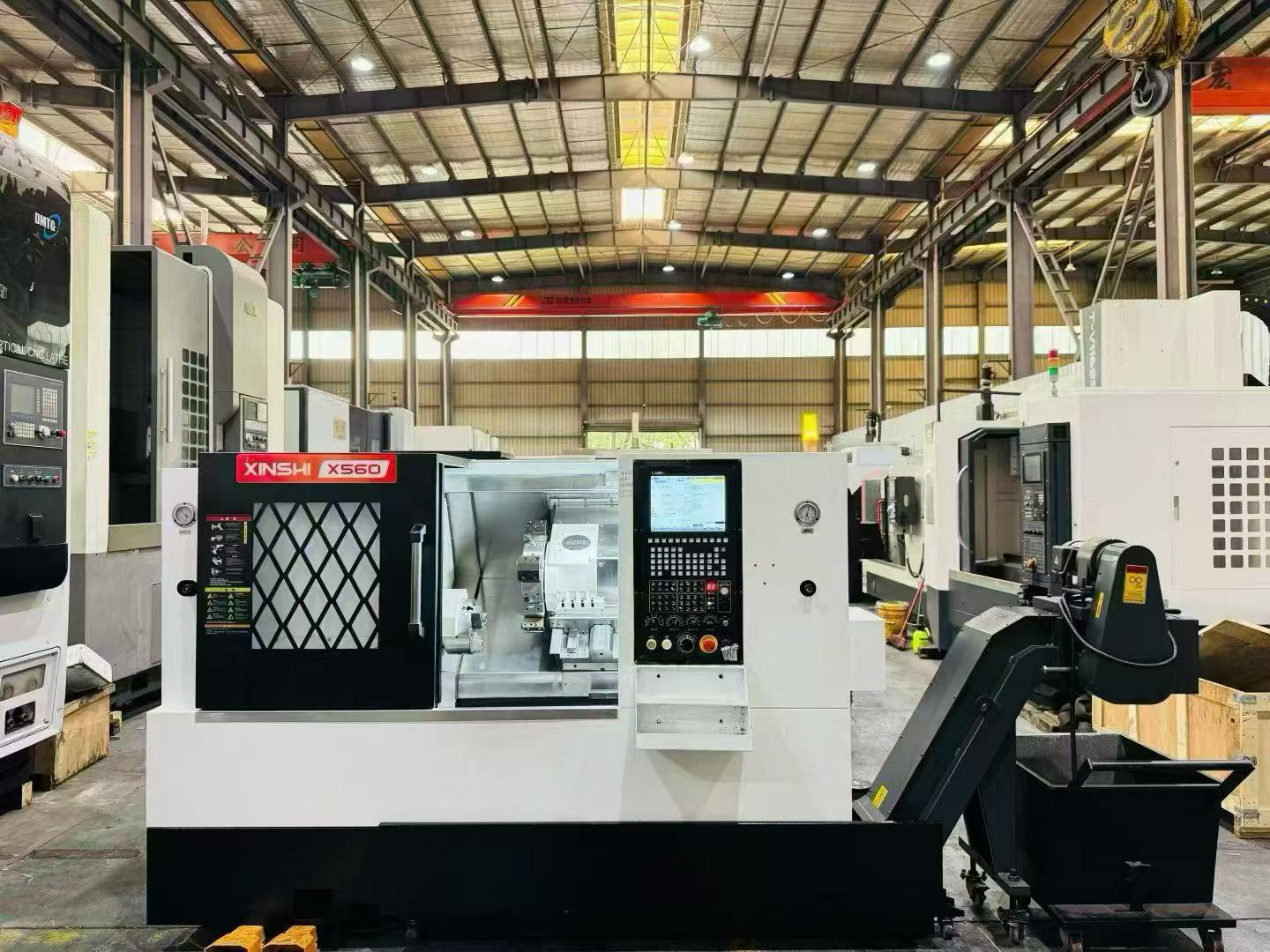2025 İkinci El Xinshi X 560 Eğik Yataklı Taret Tipi CNC Torna, LNC Mutlak Değer Kontrol, 8 İstasyonlu Servo Taret ve 15 kW Motorlu İş Mili
