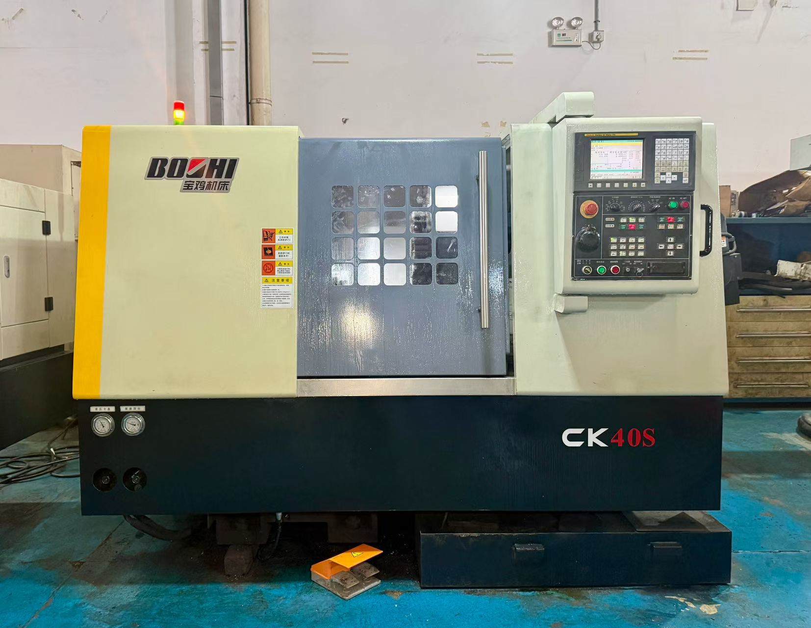Used Baoji BOZHI CK 40 S Slant-Bed Turret-Type CNC Lathe with FANUC 0i Mate-TD photo 2