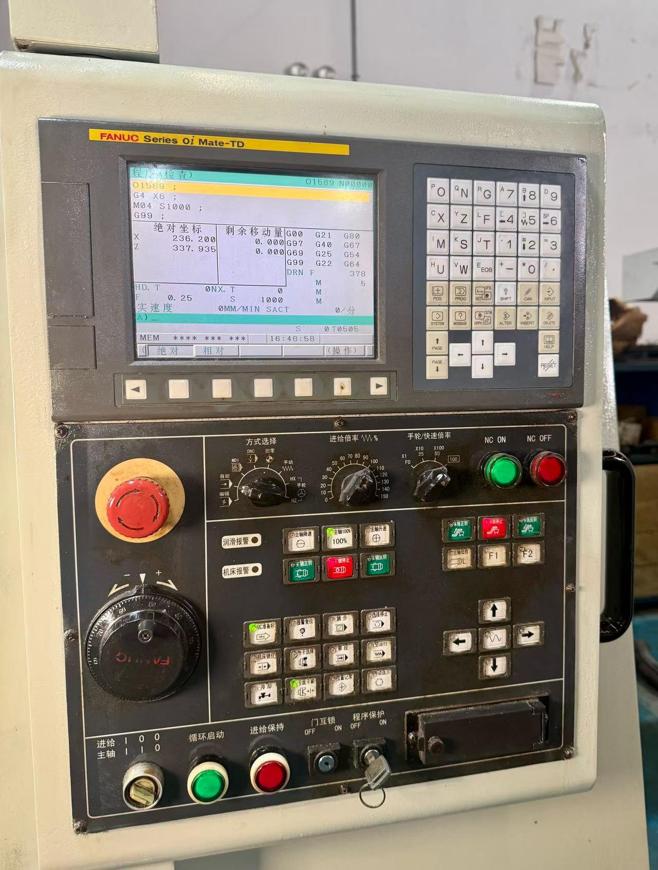 Used Baoji BOZHI CK 40 S Slant-Bed Turret-Type CNC Lathe with FANUC 0i Mate-TD photo 3