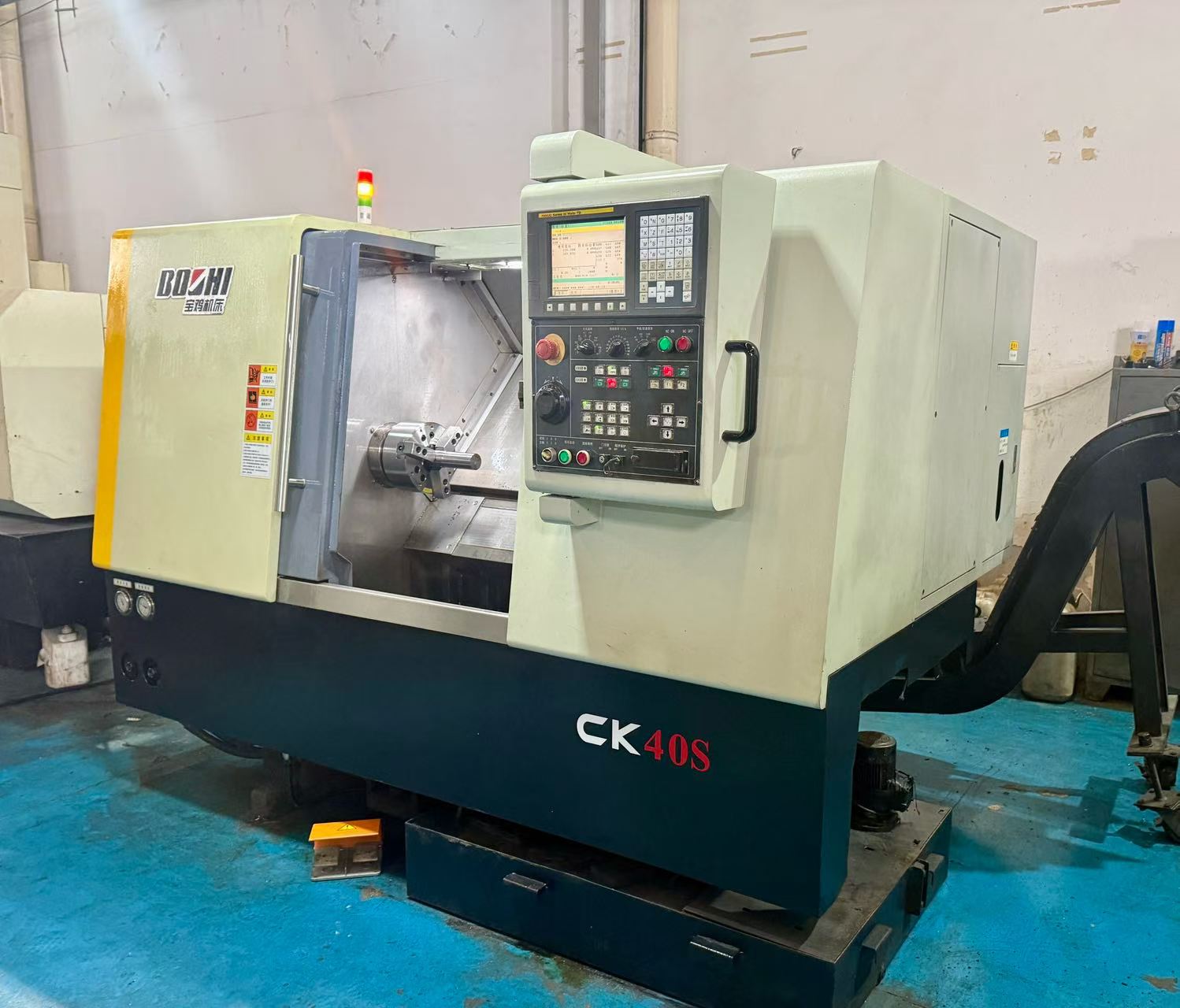 Used Baoji BOZHI CK 40 S Slant-Bed Turret-Type CNC Lathe with FANUC 0i Mate-TD photo 9