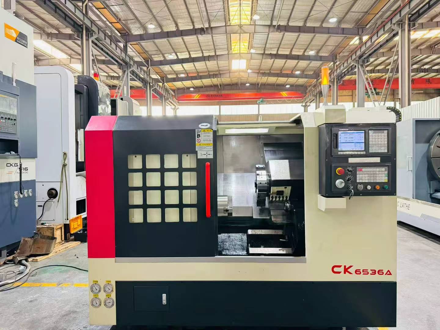 Used Baoji CK 6536 A Slant-Bed Turret-Type CNC Lathe with GSK 988 photo 2