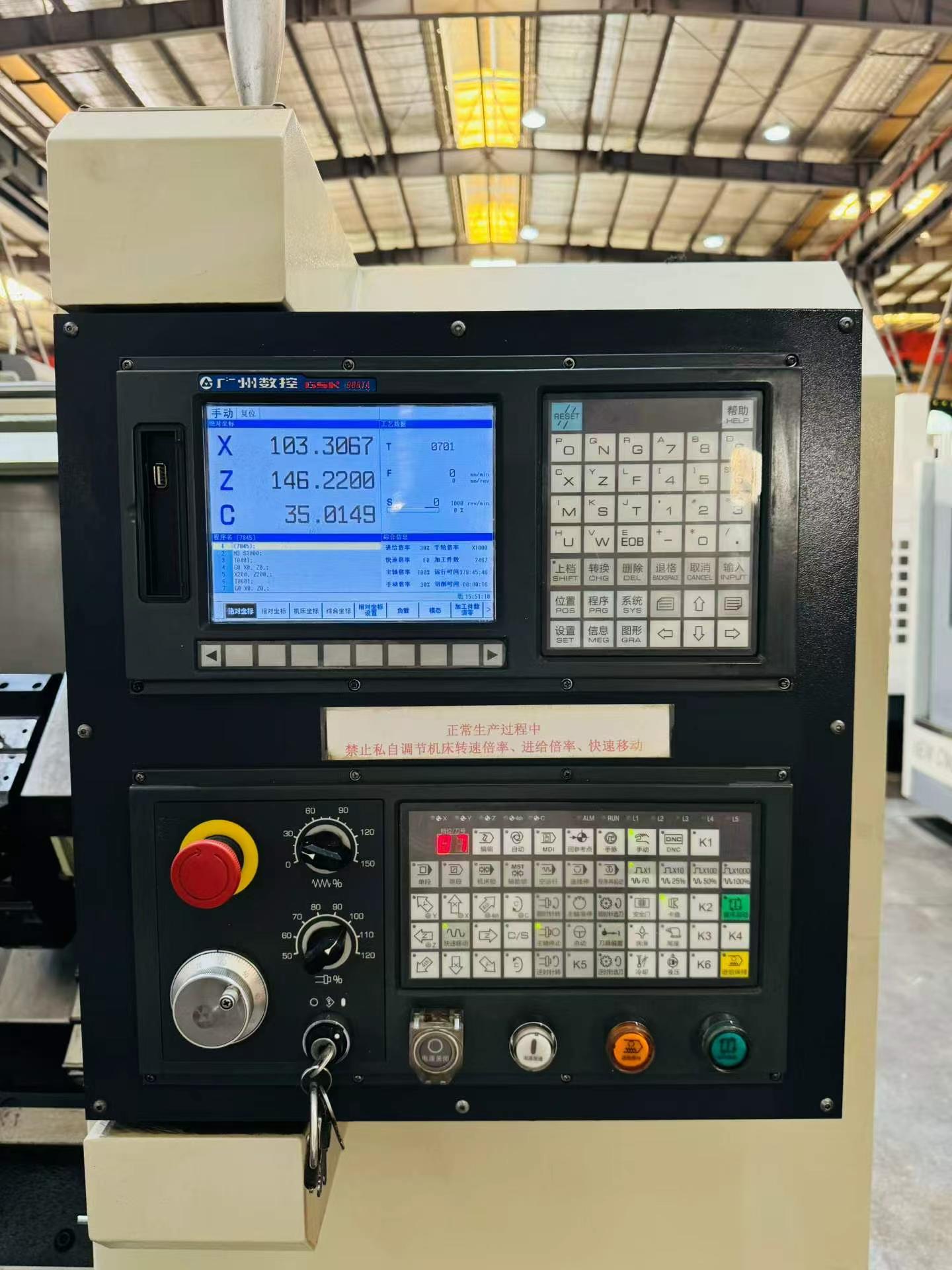 Used Baoji CK 6536 A Slant-Bed Turret-Type CNC Lathe with GSK 988 photo 3