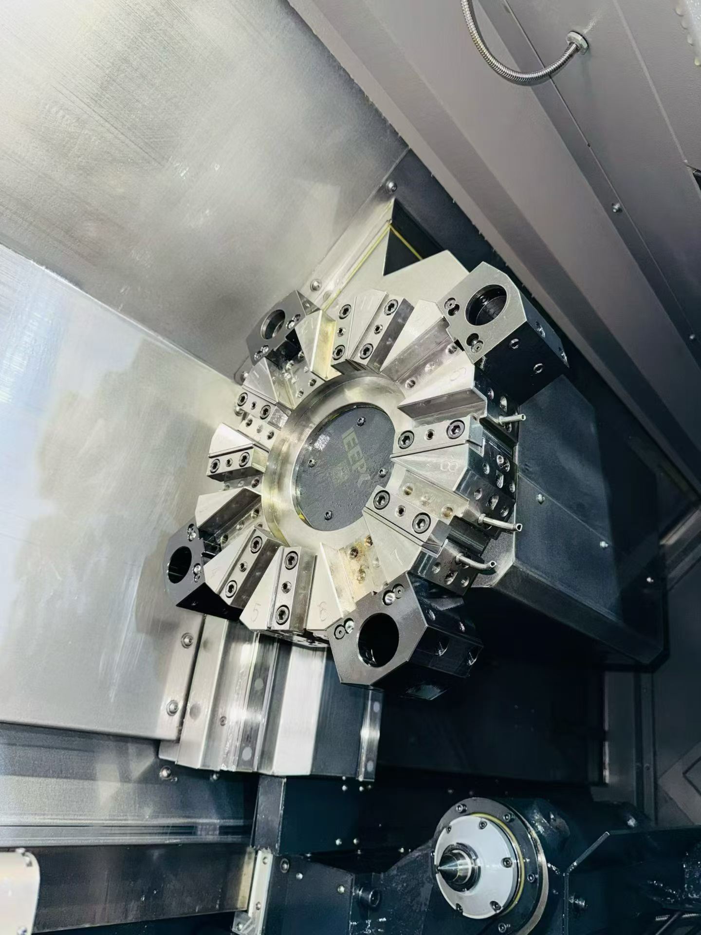 Used Shenyang T 5.2/1000 Slant-Bed Turret-Type CNC Lathe with FANUC 0i-TF Plus photo 5