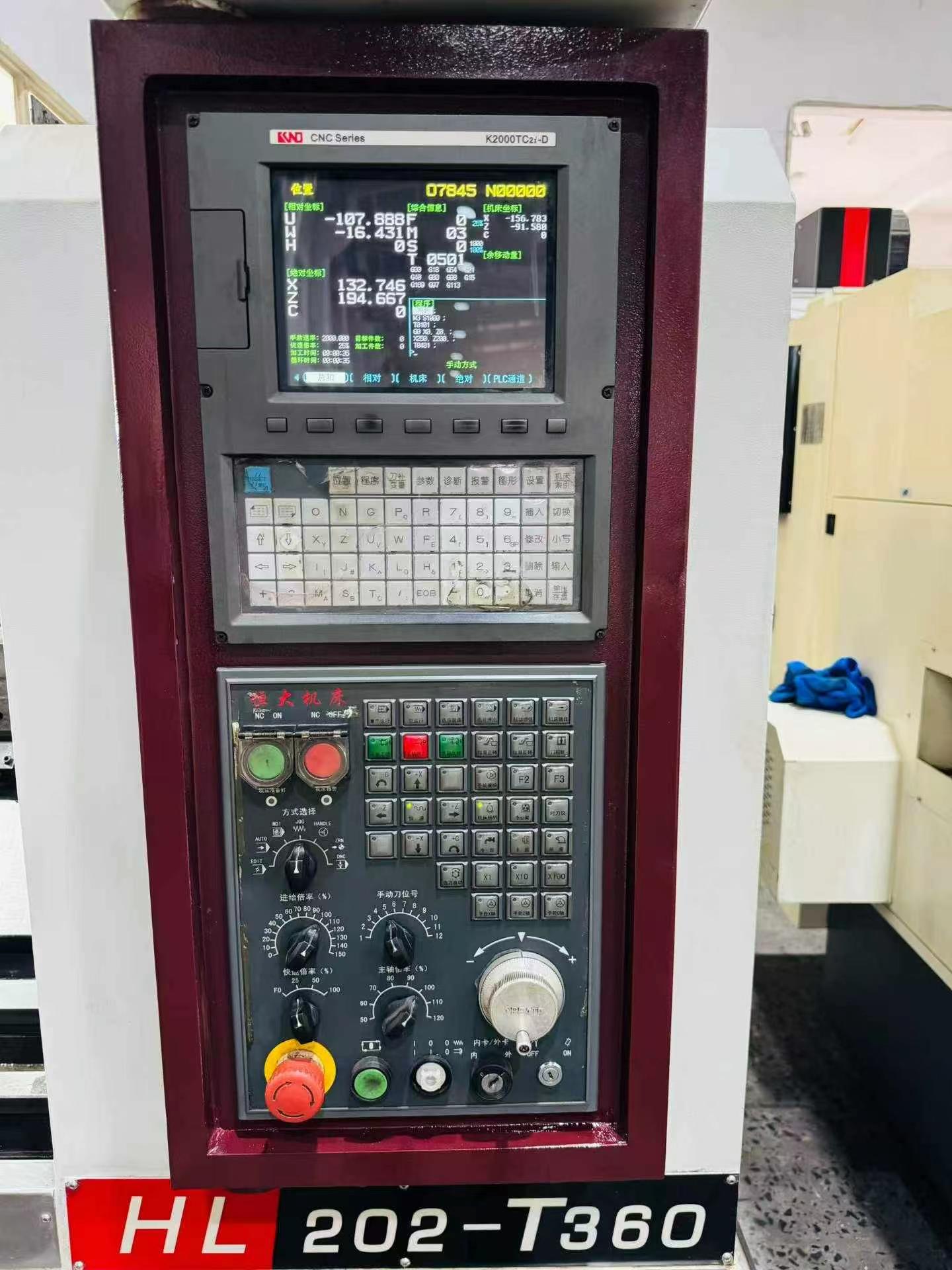 Used Hengda HL 202-T 360 Turret-Type CNC Lathe with KND K 1000 TCi-D Control photo 6