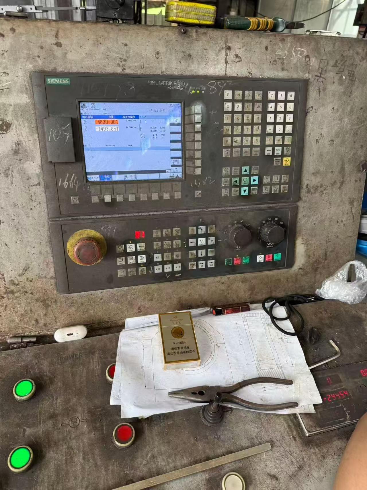 Used Qingdao Yongji CK 5263 CNC Vertical Lathe with Siemens SINUMERIK 808 D photo 3