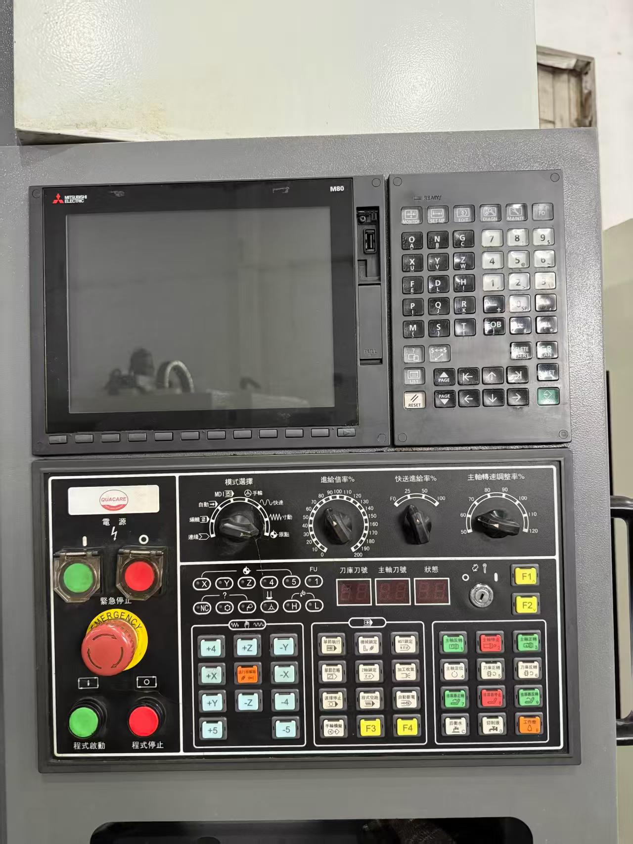 Used JIN HONG JH-855 L Vertical Machining Center with Mitsubishi M 80 Control photo 6