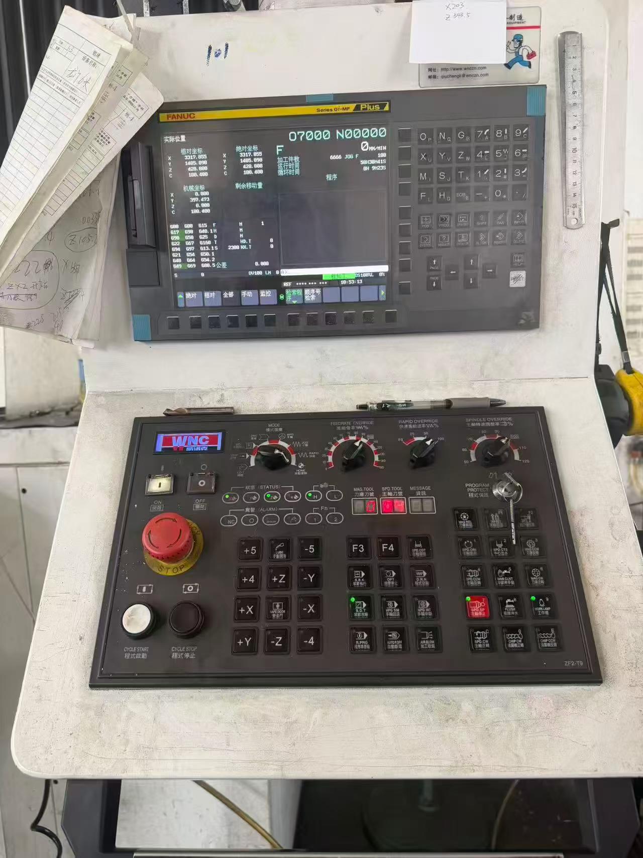 Used Nanjing Weinuoke GMC-6035 F Gantry Machining Center with FANUC 0i-MF Plus photo 4