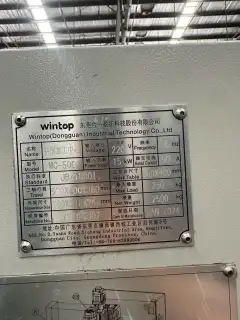 Used Wintop T 500 Vertical Drilling and Tapping Center with Mitsubishi M 80 Control photo 8