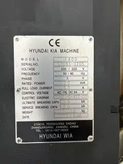 Used Hyundai WIA F 400 Vertical Machining Center with FANUC i Series Control photo 9